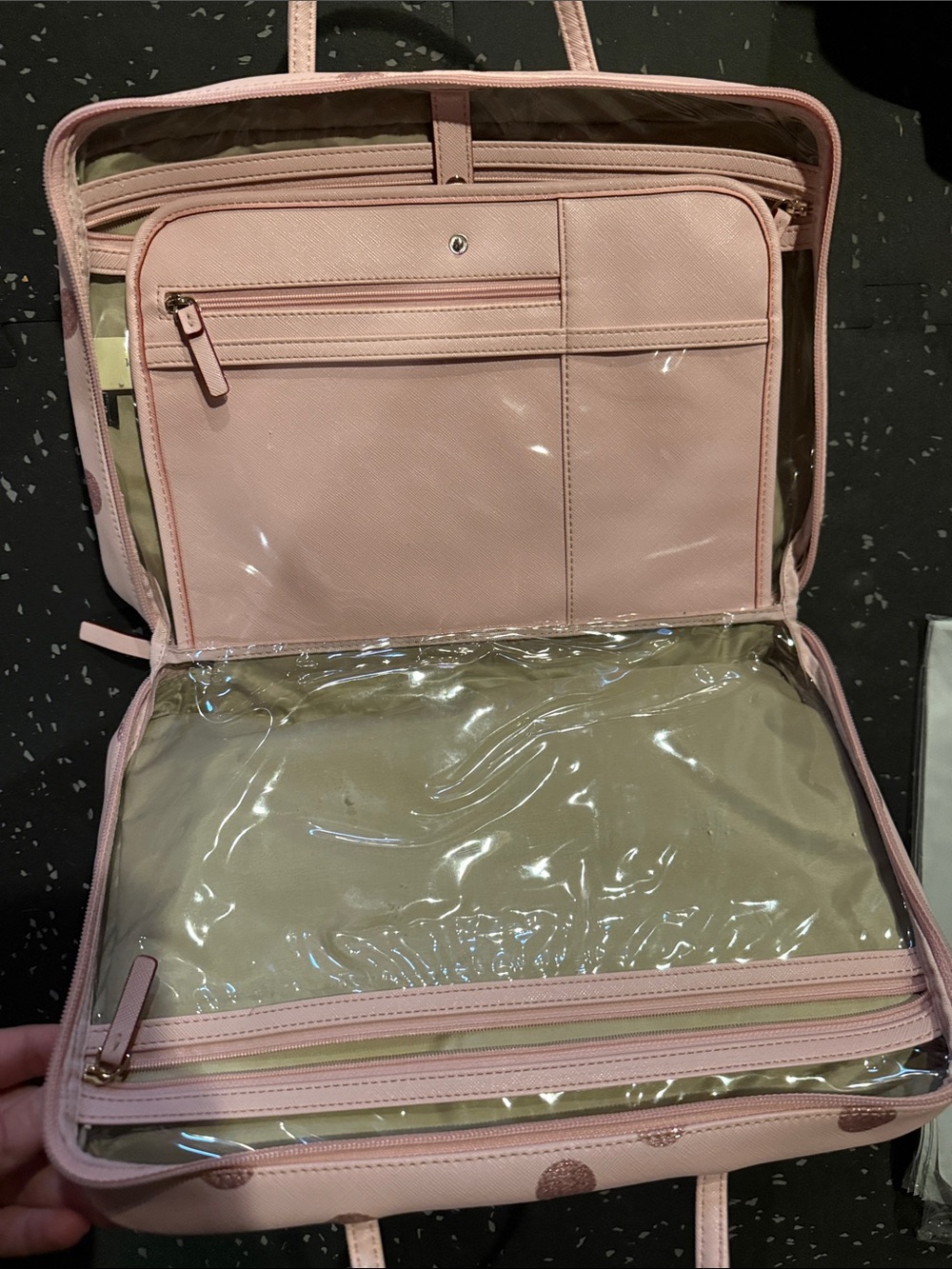 kate spade blush pink travel organizer tote - Picture 2 of 4